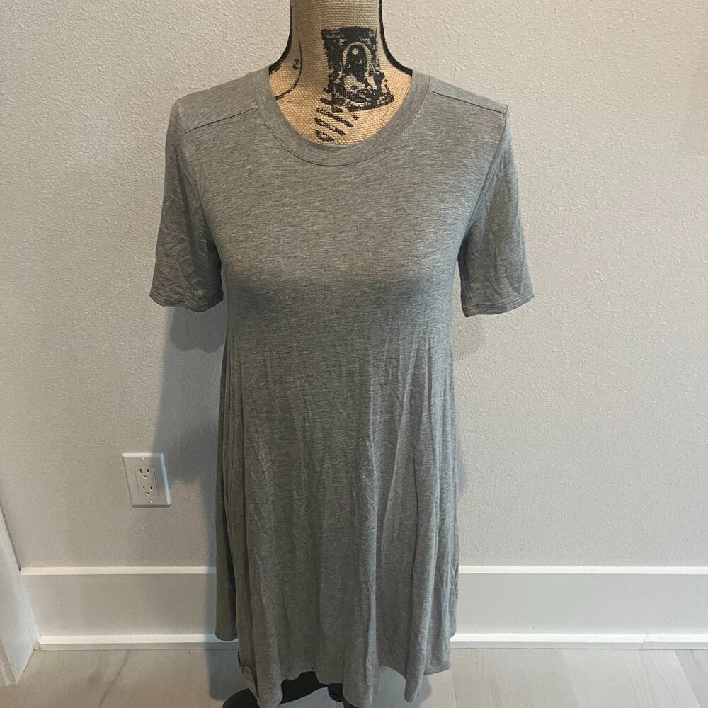 BCBGeneration  Women's Gray Short Sleeves Pullover T-Shirt Dress